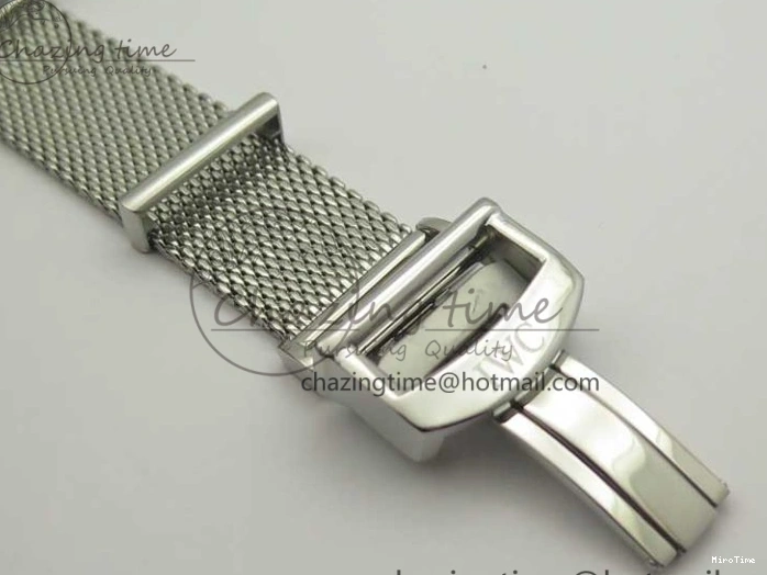 MIROTIME 0307 Portofino IW356501 SS V3 MK 1:1 Best Edition Blue Dial On SS Mesh Bracelet MIYOTA Timeless 7194